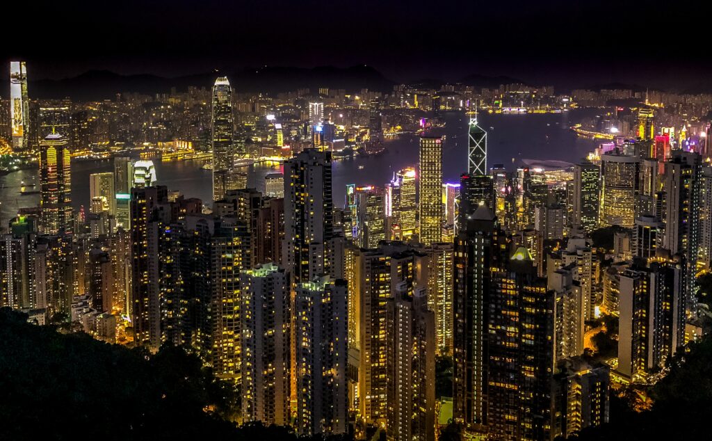 Hong Kong Million dollar night view of Hong Kong