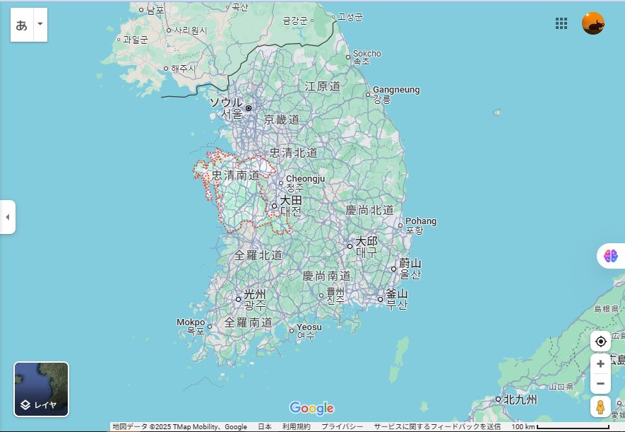 Map of Chungcheongnam-do