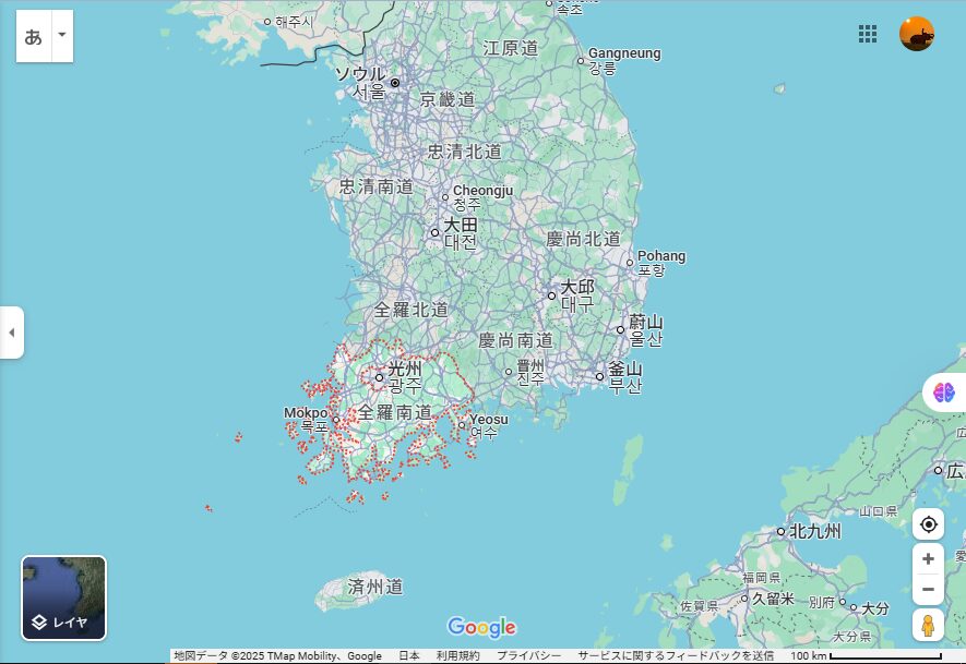 Map of Jeollanam-do