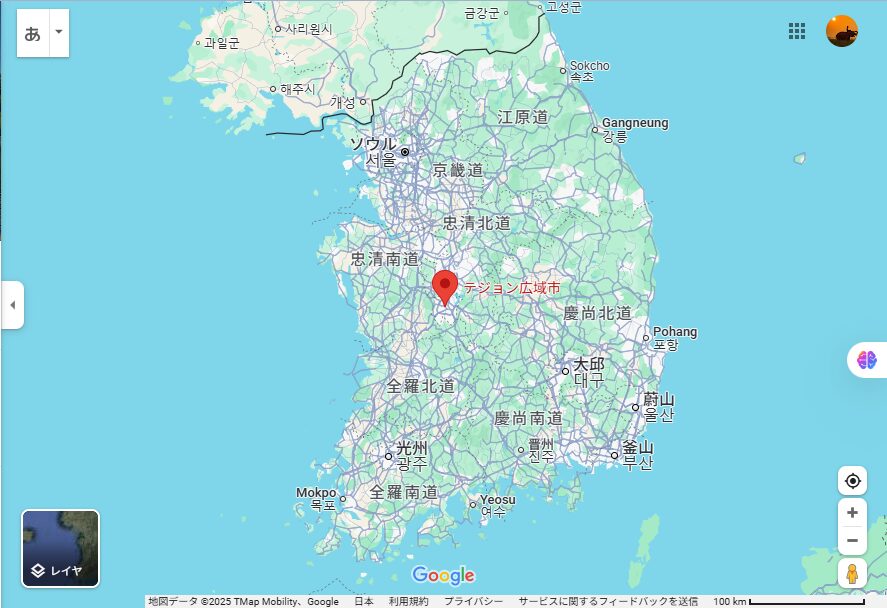 Daejeon map