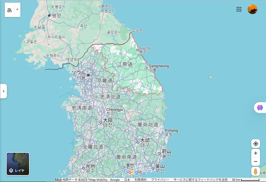 Gangwon map