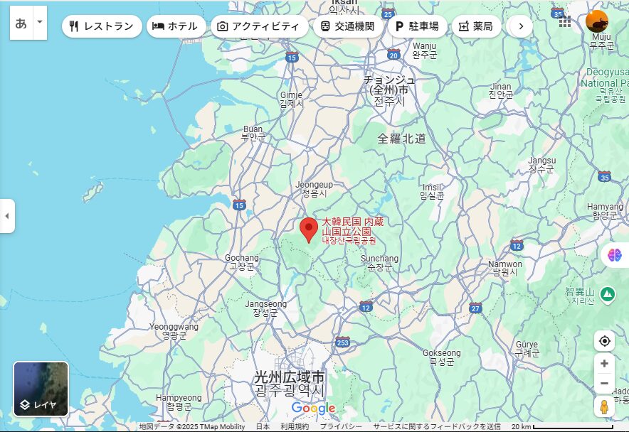 Map of Urayama National Park