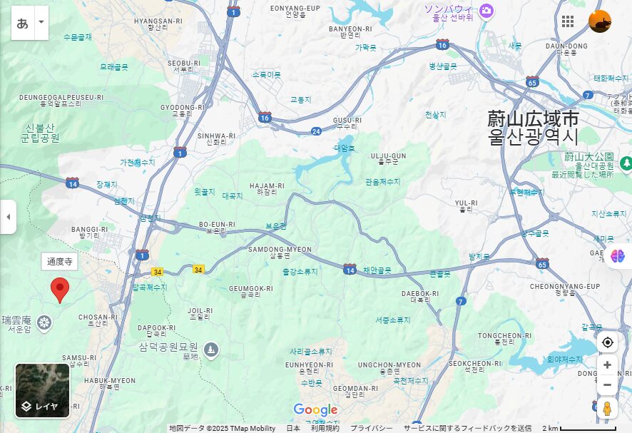 Map of Tongdosasa Cultural Heritage Site