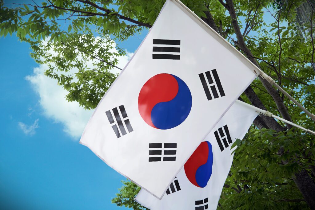 Korean flag raised