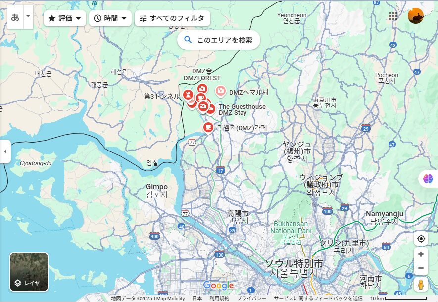 DMZ and Panmunjom map