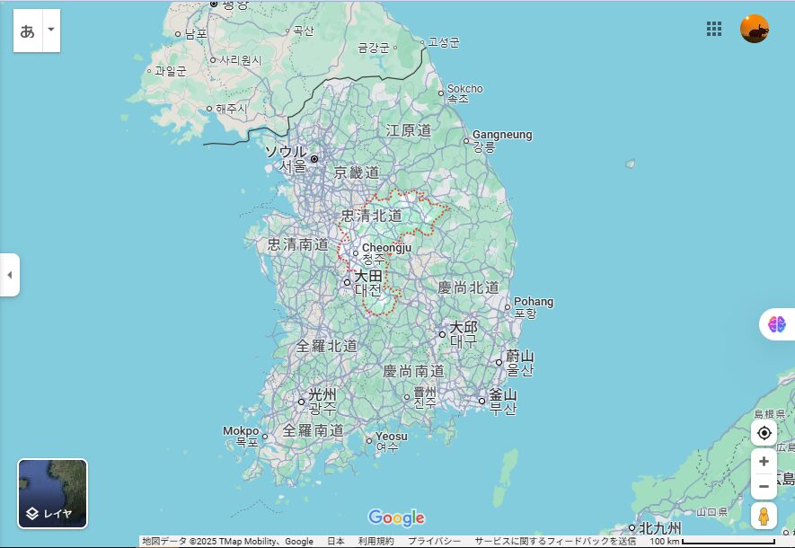 Map of Chungcheongbuk-do