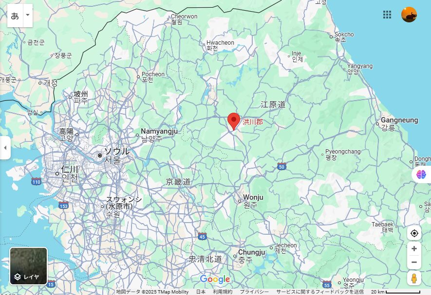 Hongcheon Map