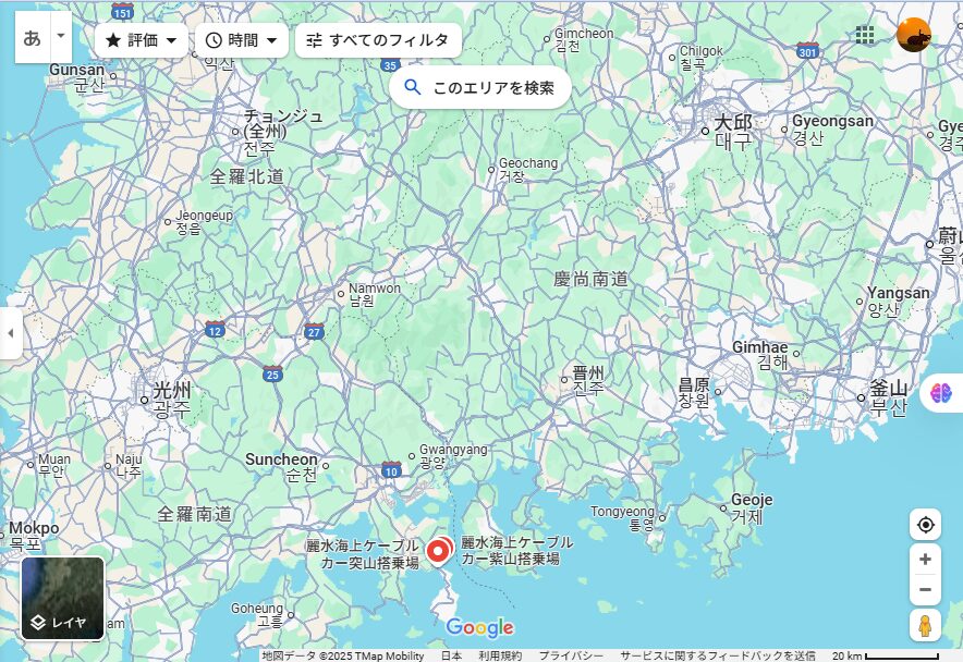 Map of Yeosu Cable Car