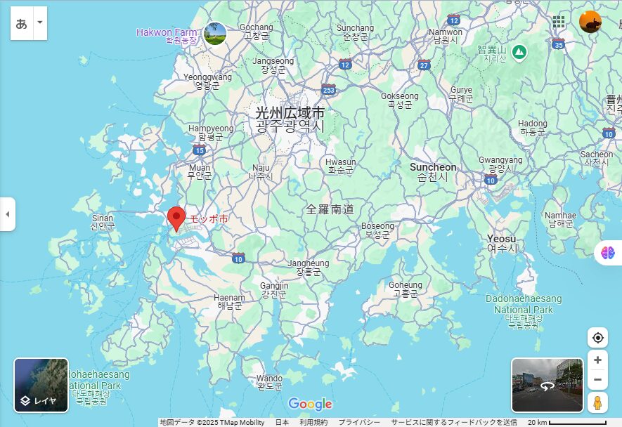 Map of Mokpo